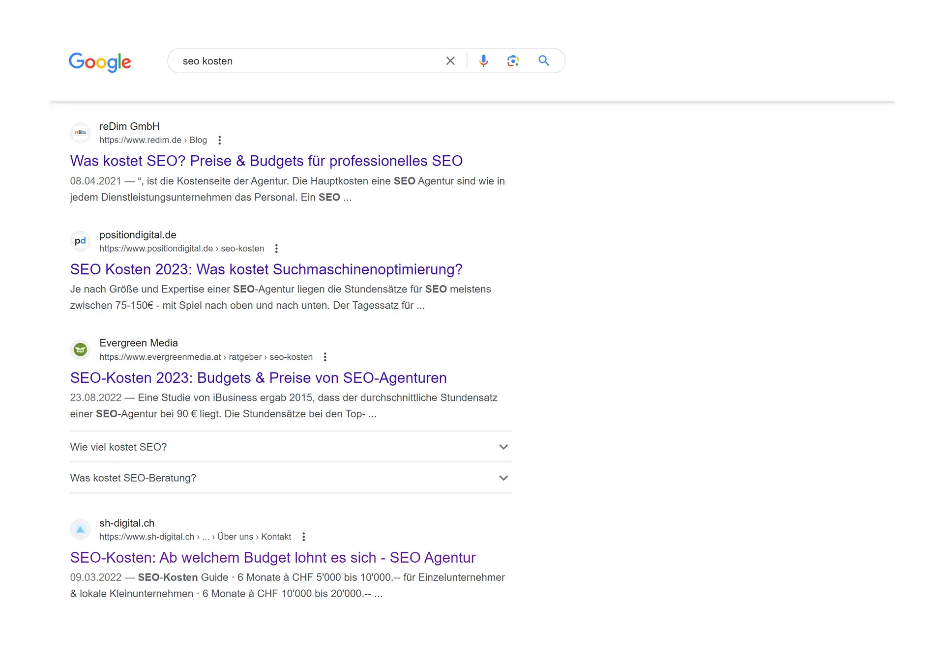 suchergebnisse erklärung